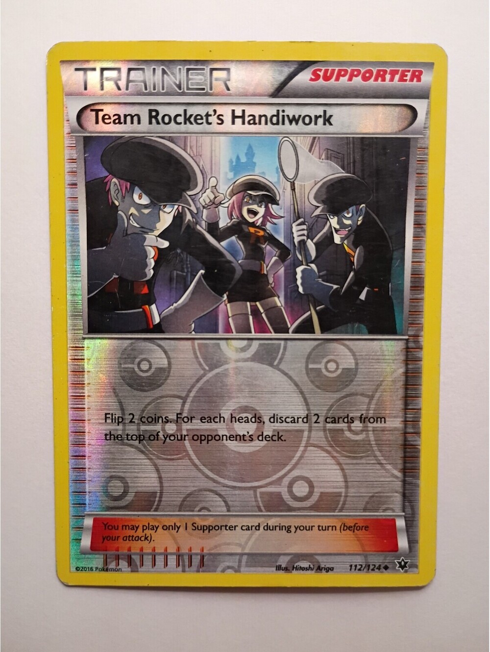 Pokemon TCG Team Rockets Handiwork reverse Holo 113/124 2016